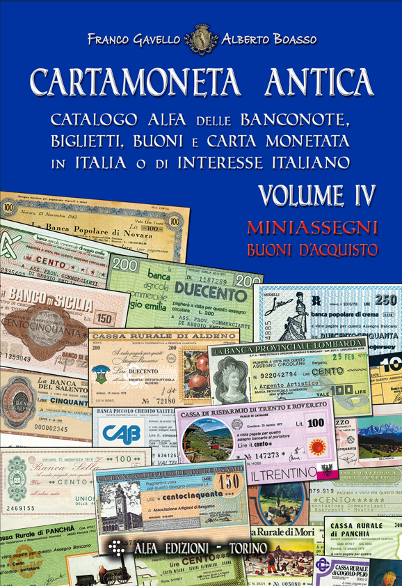 Cartamoneta antica volume 4 - miniassegni e buoni di acquisto