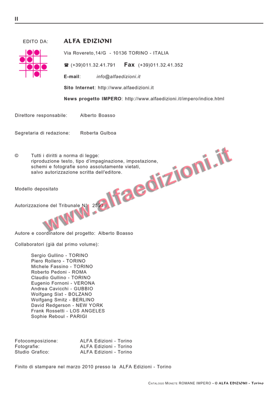 Catalogo alfa delle monete antiche ROMANE IMPERO volume 2